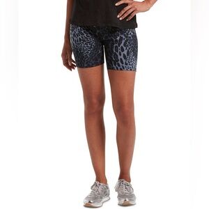 Hue grey/blk leopard bike shorts